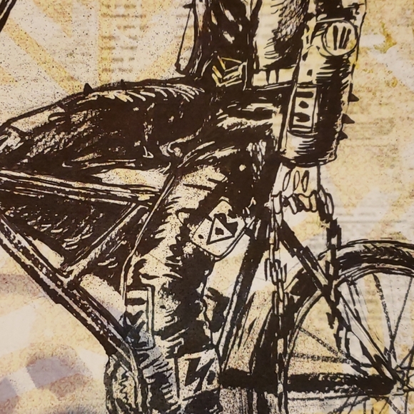 Too Fast King of the Road Skeleton Rider w Mohawk BMX 11"x17" Tattoo Art Print - Picture 6 of 8